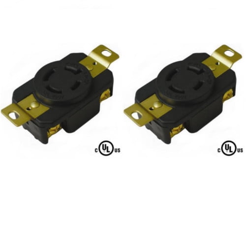 NEMA L15-20 Grounding Locking Receptacle cUL Listed 20A 250V AC 3 Pole 4 Wire NEMA L15-20 Grounding Locking Receptacle cUL Listed 20A 250V AC 3 Pole 4 Wire